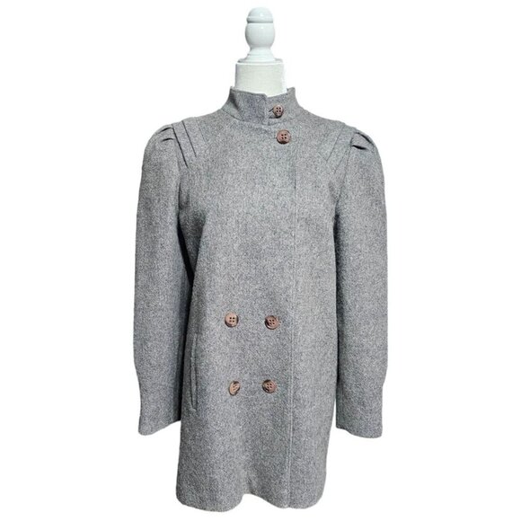 Vintage New York Girl gray feels like wool pea coat jacket size 11 - Picture 1 of 15